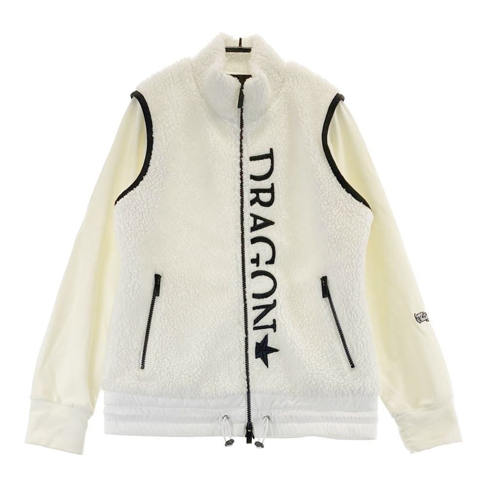 サイズ 2 DANCE WITH DRAGON ダンスウィズドラゴン ボアジャケット ホワイト系 240101465605 ゴルフウェア レディース ストスト