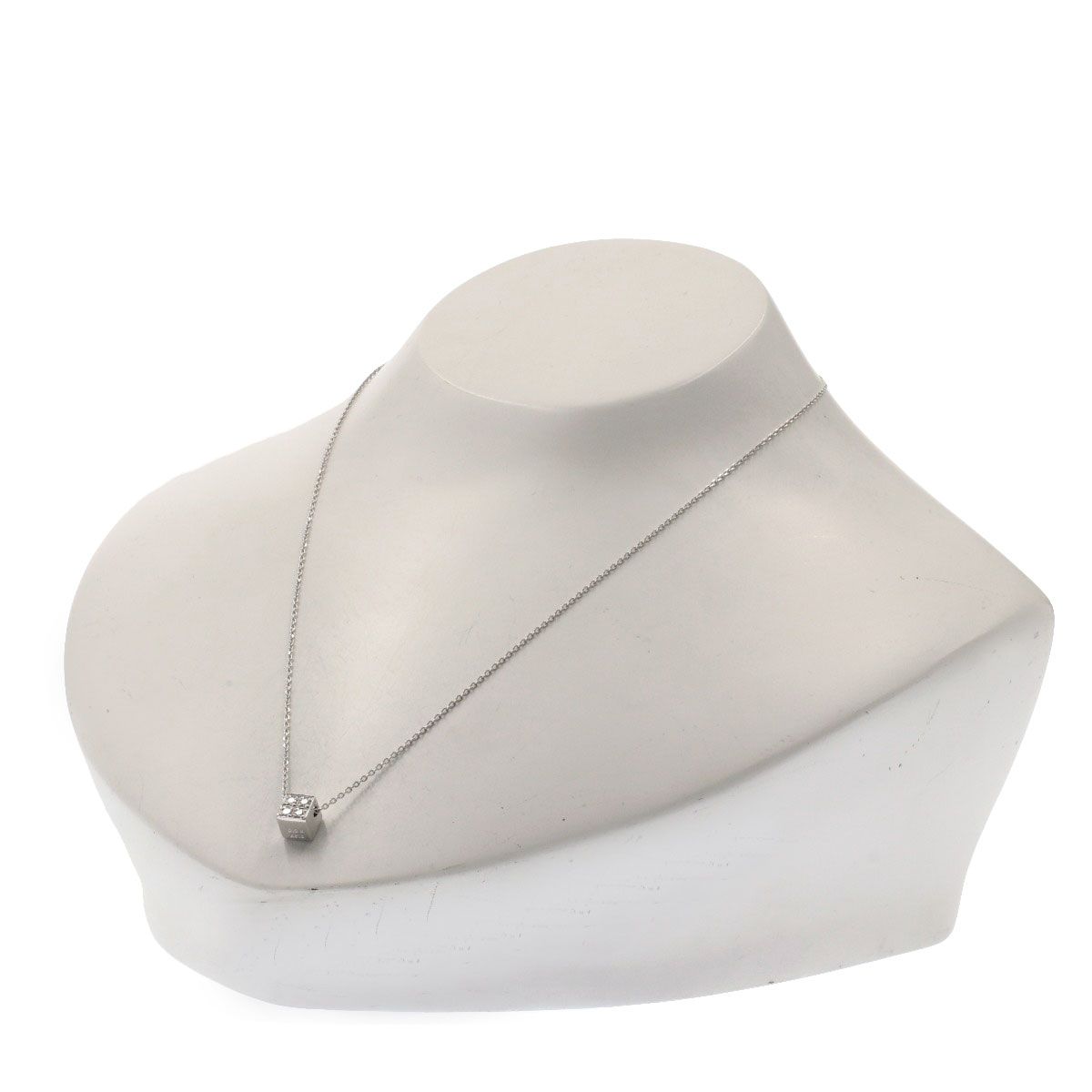 BURBERRY バーバリー スクエア ダイヤモンド ネックレス K18WG  