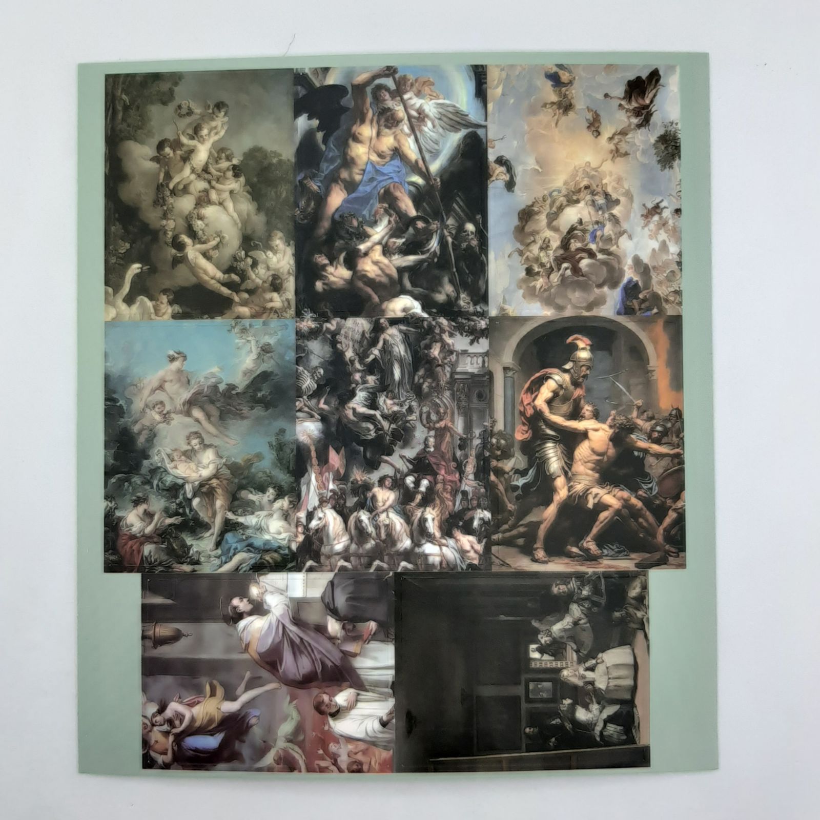 宗教画 天井画 壁画 シール 6シート48枚 ルネサンス バロック ロココ 