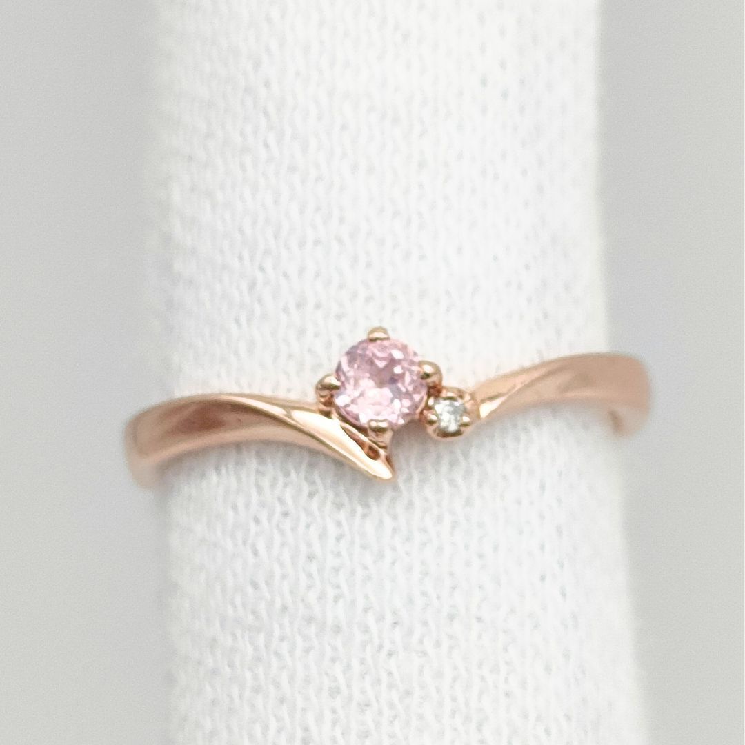 4℃ ヨンドシー K10 ピンクゴールドリング ファッションリング 指輪 色