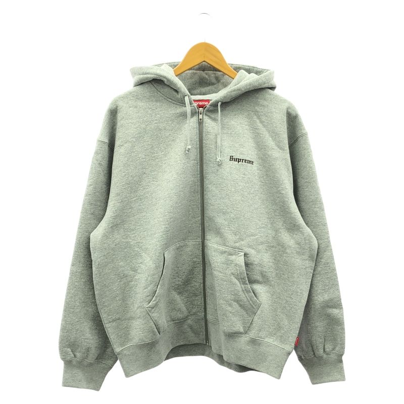 Supreme crest zip up hooded sweatshirt グレー M シュプリーム 92
