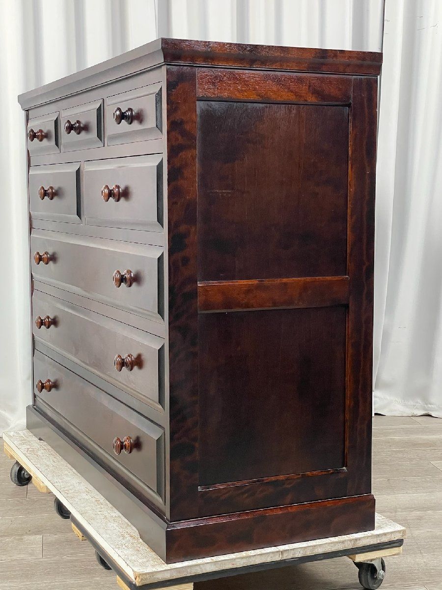 福島民芸 民芸家具 整理箪笥 樺けやき からくりタンス 美品 送料無料