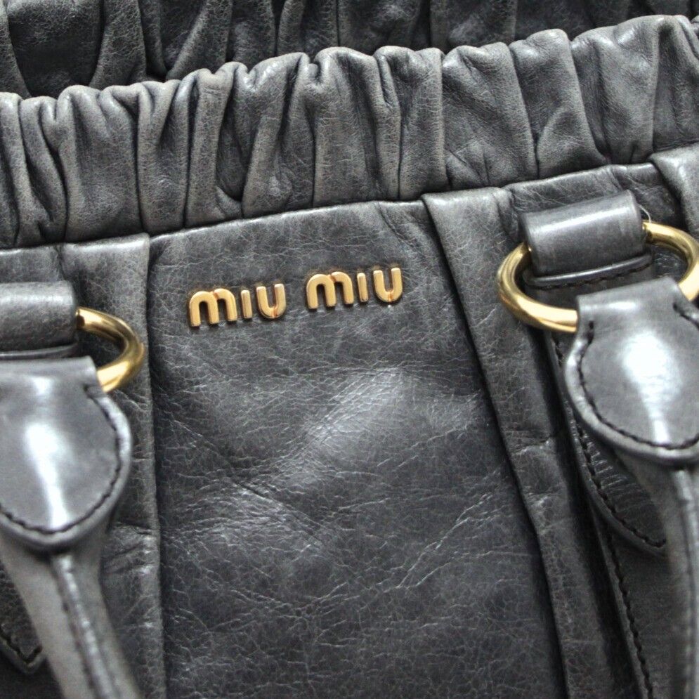 ミュウミュウ miu miu ヴィッテロルクス 2WAYバッグ レザー