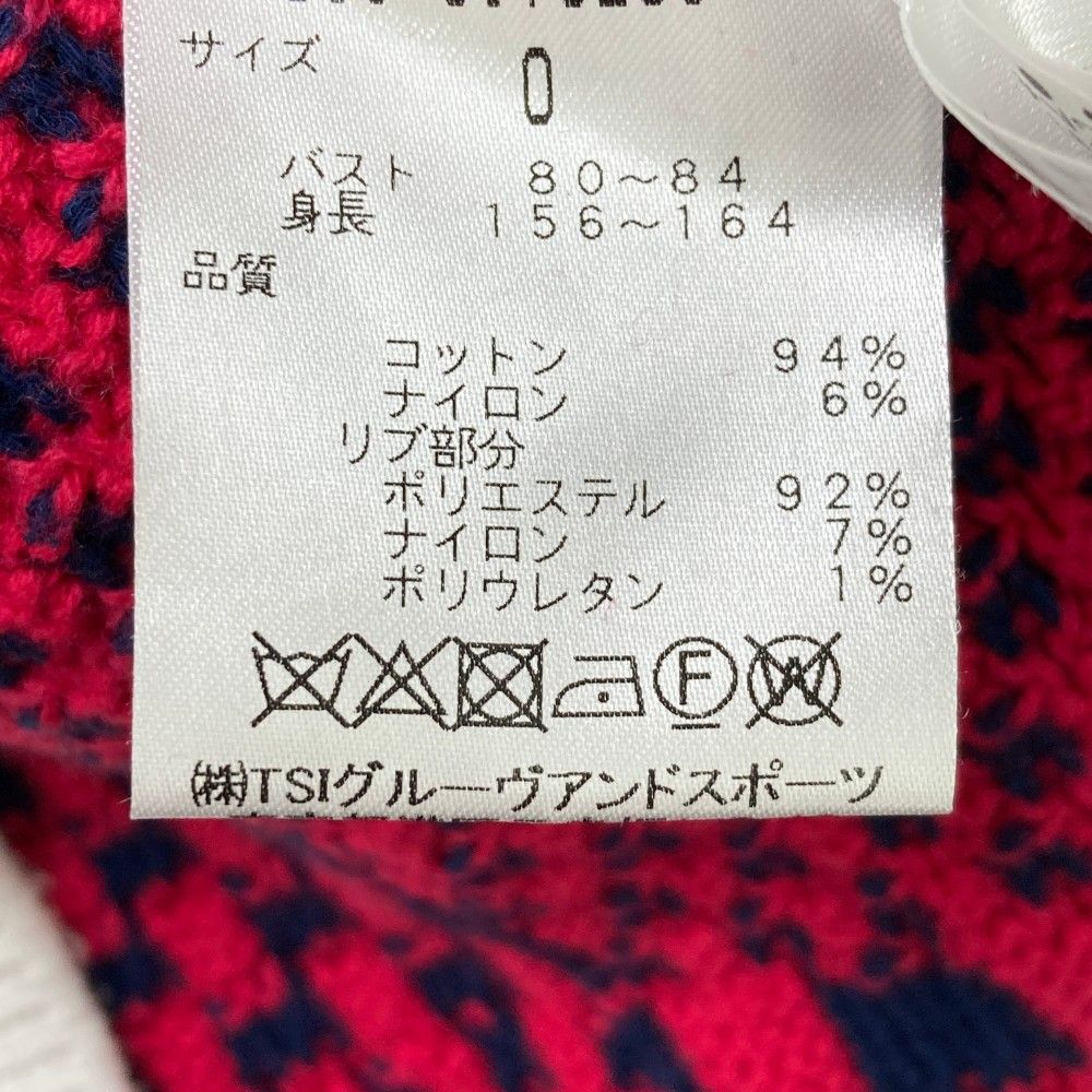 サイズ：0 PEARLY GATES パーリーゲイツ 055-9173206 ニットベスト 総柄 レッド系 [240101446683] ゴルフウェア レディース ストスト PEARLY GATES パーリーゲイツ ニットベスト レッド系 0 ゴルフ