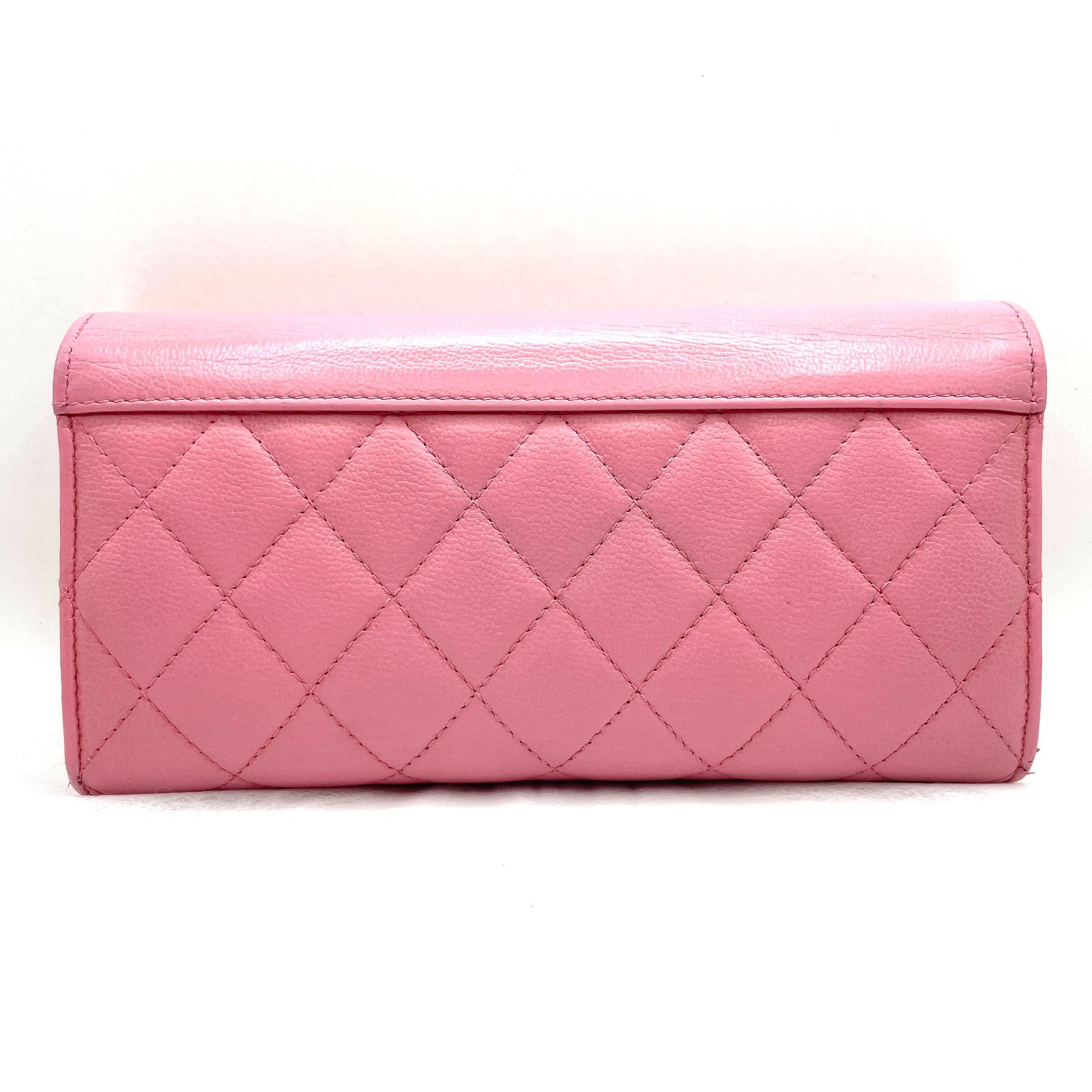220】CHANEL シャネル ハーフココ プッシュロック式 フラップ 二つ折り 