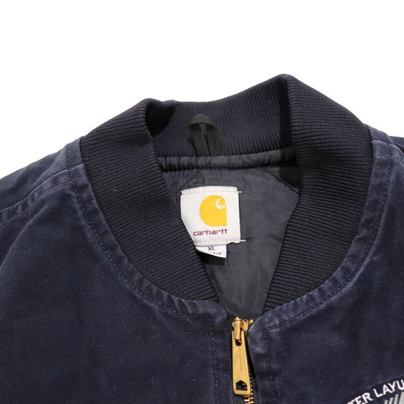 00s Carhartt ワンポイント ワーク 中綿 ダック ベスト メンズ 表記XLサイズ