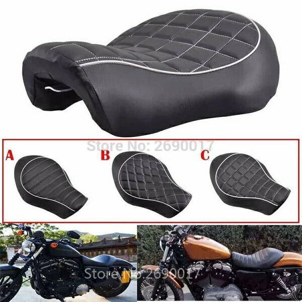 スポーツスター　シート　シングル　ソロ　アイアン　チョッパー　ハーレー　美品 スポーツスター サドルシートブラケット セット ソロシート