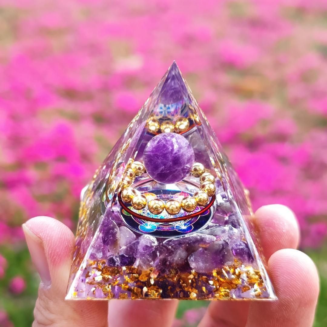 【2025】お歳暮・冬ギフト | 高島屋オンラインスト SHOPS】オルゴナイト ピラミッド アメジスト 紫水晶 バランス その他