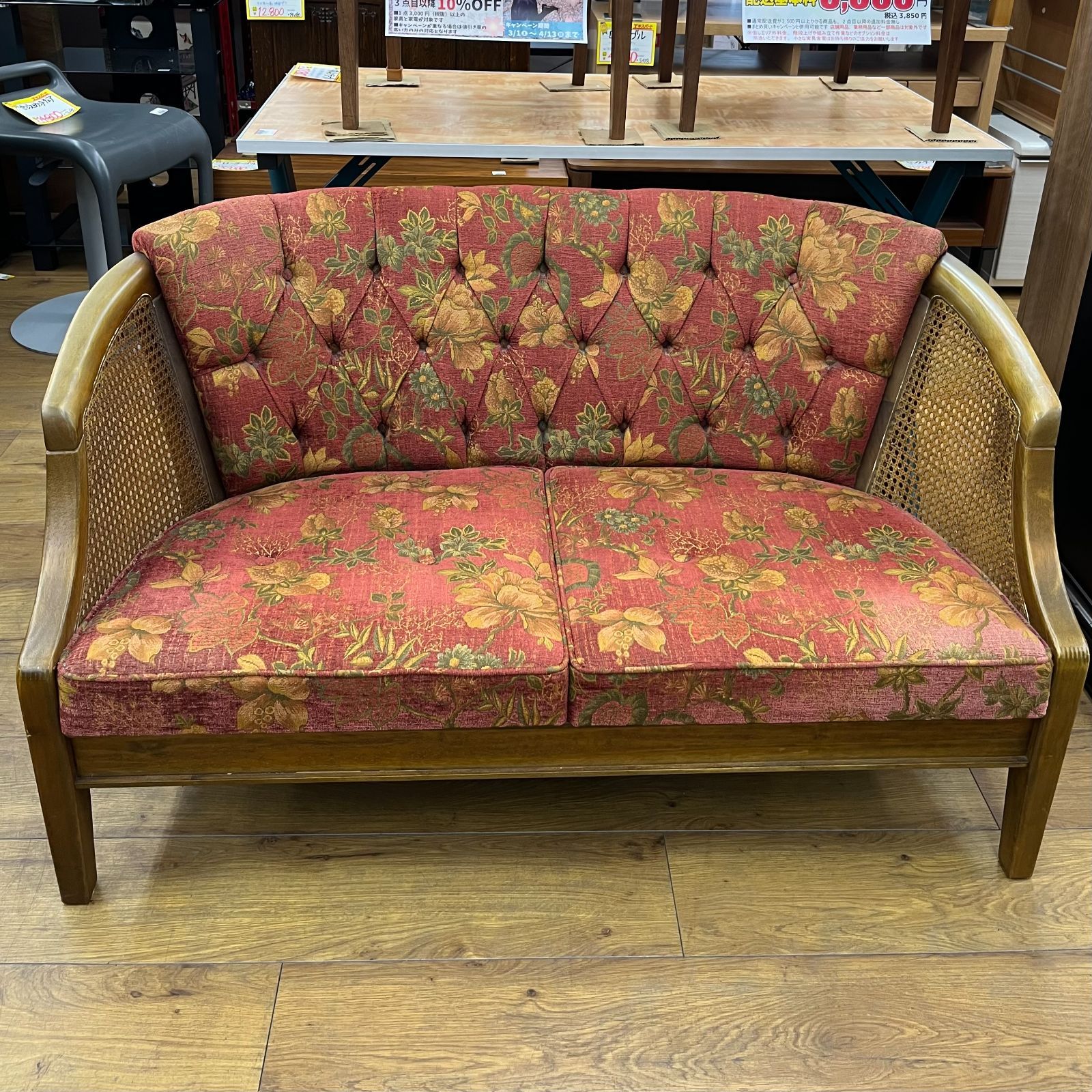 【美品】 三越家具　ブルージュ 1人がけソファ　2脚セット　モダン　ラタン調 楽天市場】三越家具 ソファの通販