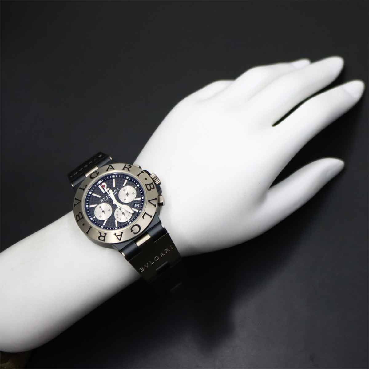 BVLGARI　ブルガリ　ディアゴノ　チタニウム38　自動巻きデイト Bulgari Diagono Titanium TI 38 TA - Inventory 5473 - DelrayWatch.com