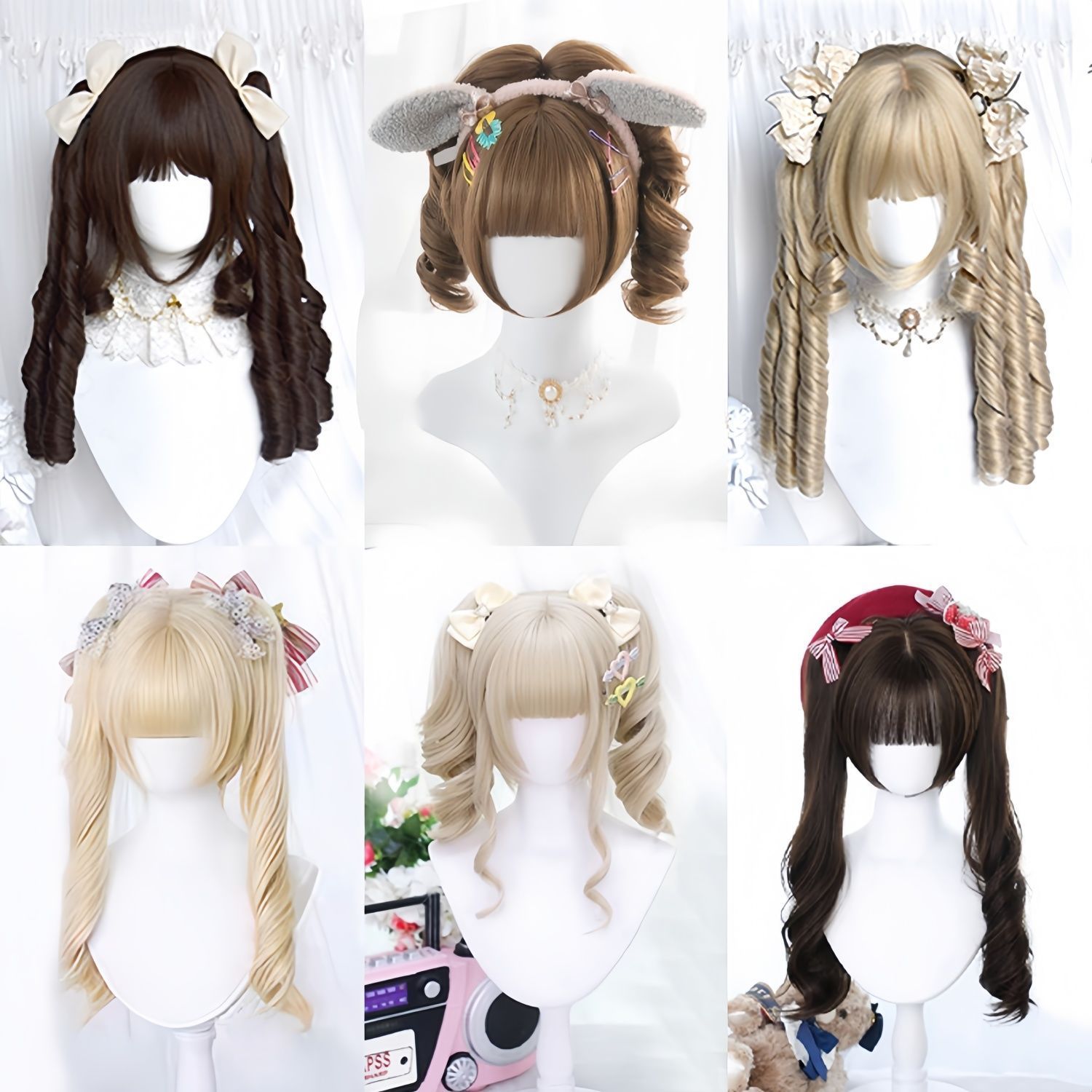 特価 Lolita全ウィッグ 女子向け 甘ロリ風ツインテールシリーズ 高品質