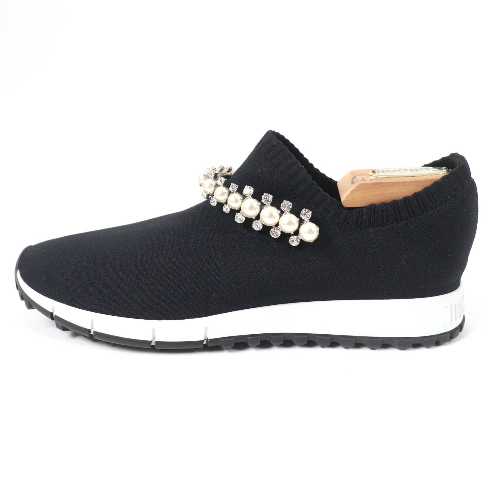 ジミーチュウ Verona クリスタル付き ニットスニーカー 38