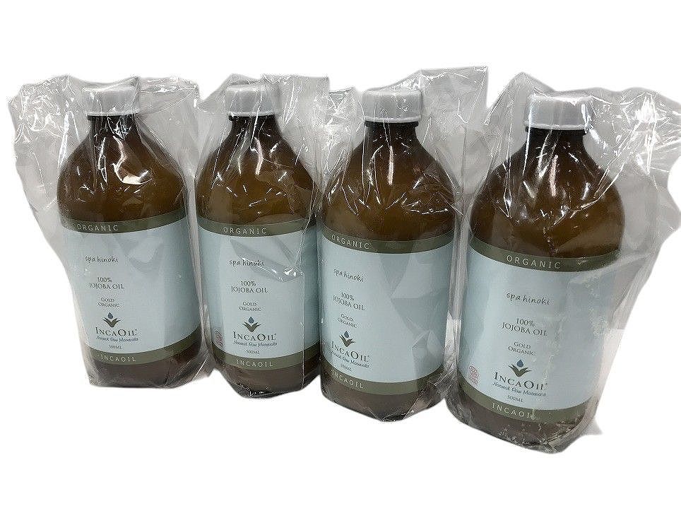 未開封 spa hinoki スパ ヒノキ 100% ホホバオイル ゴールド オーガニック 500mL 4点 AQK625173相