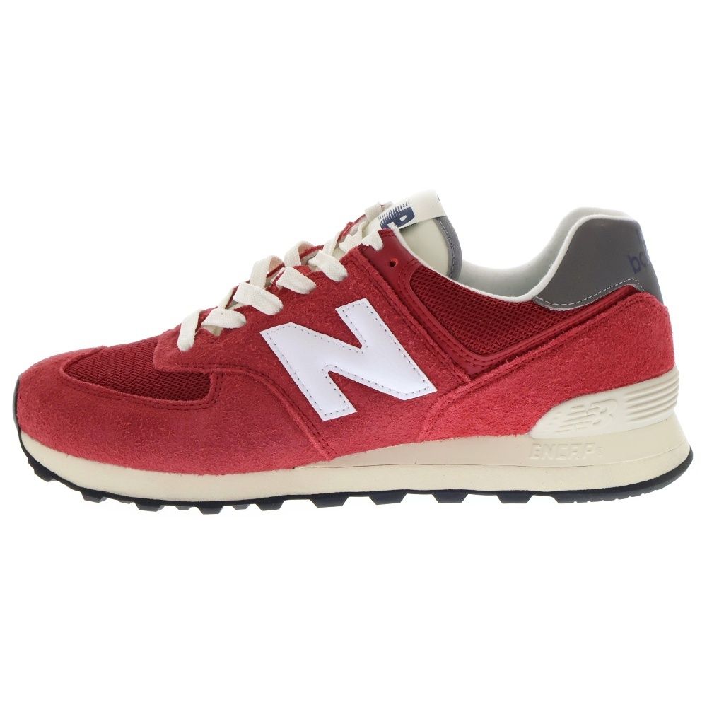 New Balance (ニューバランス) U574HR2 スエードレザー ローカットスニーカー レッド US9.5/27.5cm