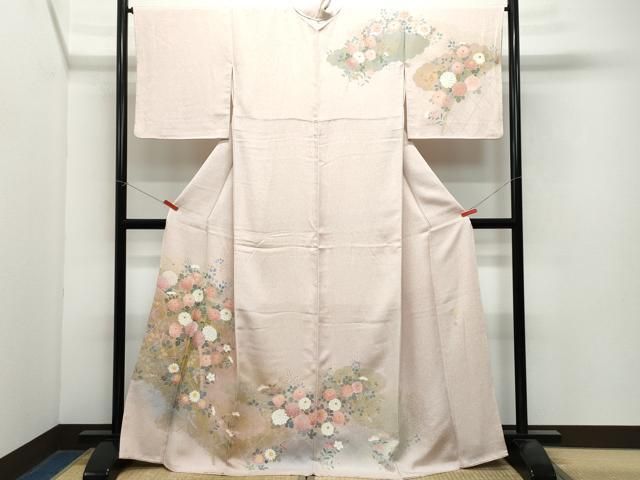 k0998 未使用品 逸品 上品 金彩加工 初代 松井青々 作 正絹 訪問着 k0998 未使用品 逸品 上品 金彩加工 初代 松井青々 作 正絹 訪問