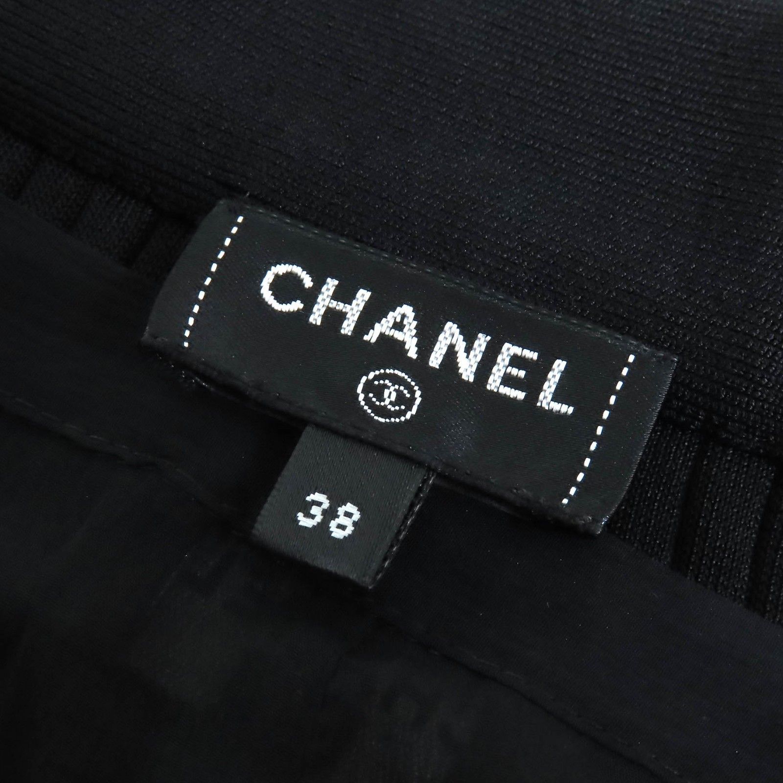 △CHANEL シャネル P72907K10467 ワンポイントココマーク ロング プリーツスカート ブラック 38 フランス製 レディース SIROKUMA-CORPORATION_COM