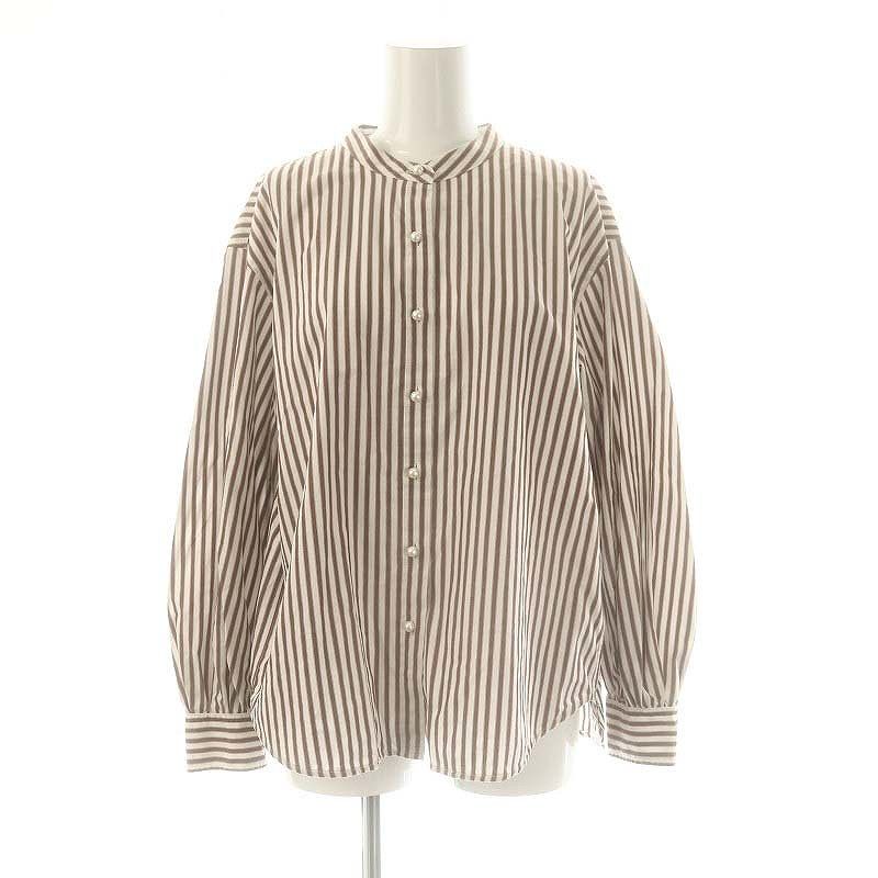 Spick&Span スピックアンドスパン パールボタンストライプシャツ
