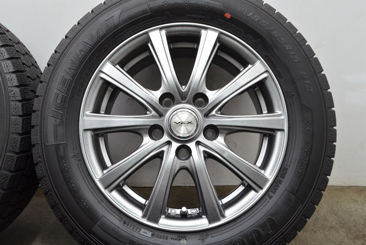 ☆195/65R15スタッドレス22年製 LEBEN5穴114.3+43 6J セレナ ノア