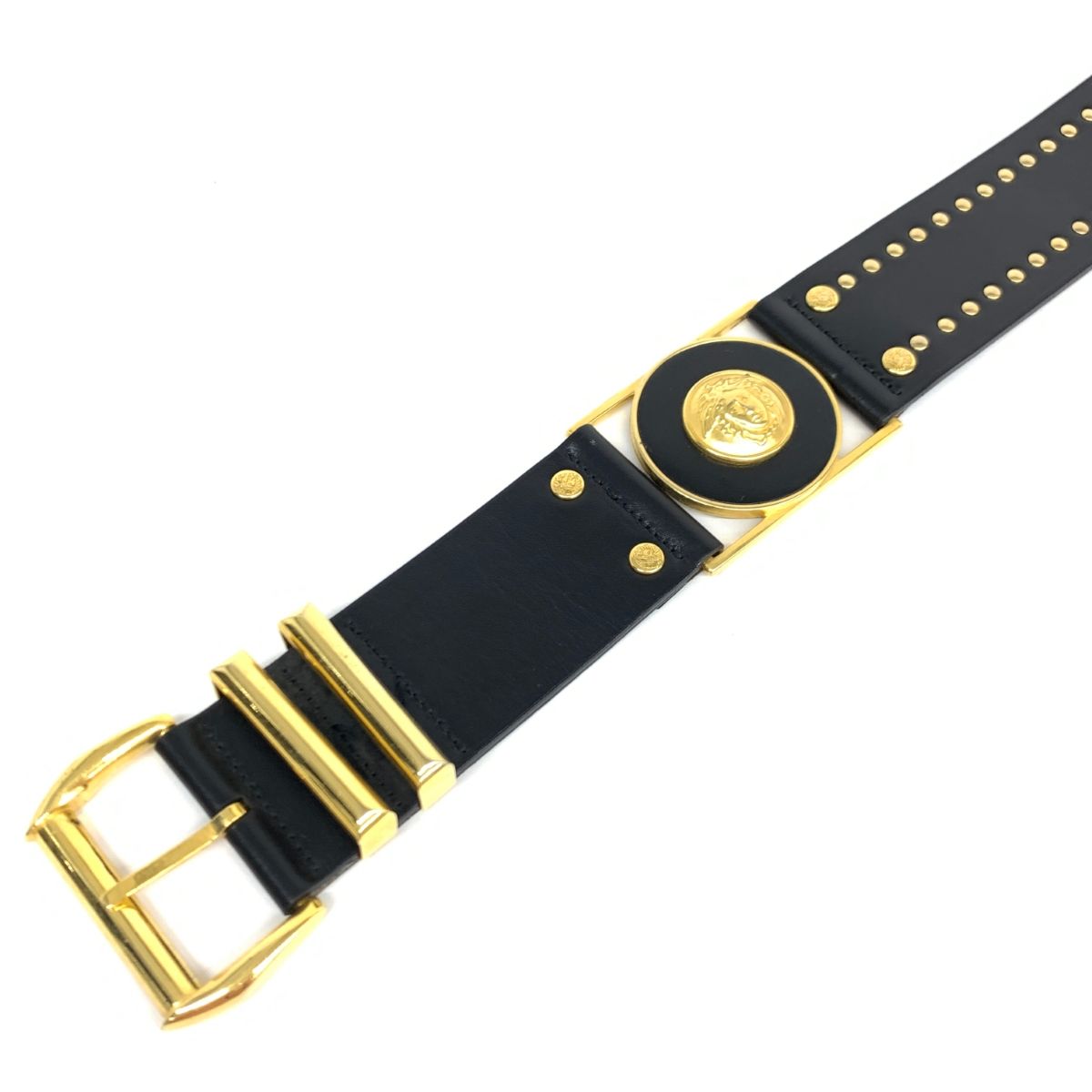 Gianni Versace ジャンニヴェルサーチ ヴィンテージ ベルト ブラック