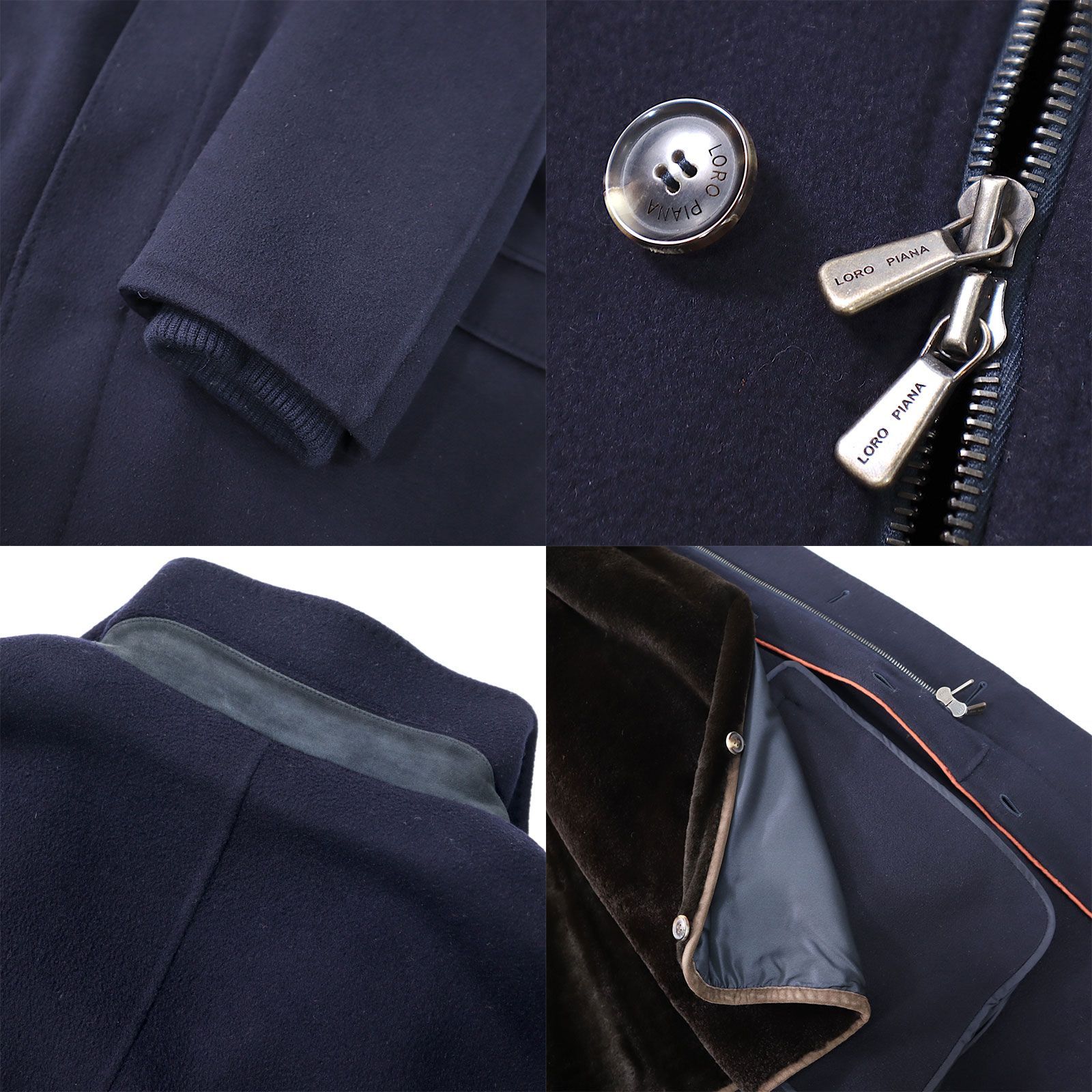 美品 ロロピアーナ Loro Piana 最高級 ベビーカシミヤ ミンクファー 