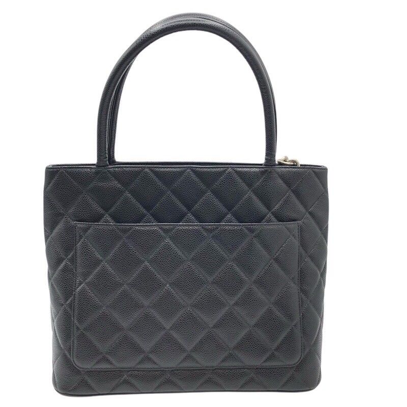 シャネル CHANEL 復刻トート A01804 ブラック ×SV金具 牛革