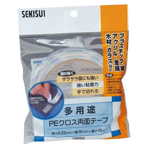 まとめ 両面テープ セキスイ 多用途ＰＥクロス両面テープ WPECX12 4901860137126 ●寸法 幅１５ｍｍ×長１０ｍ 1個 ×40セット