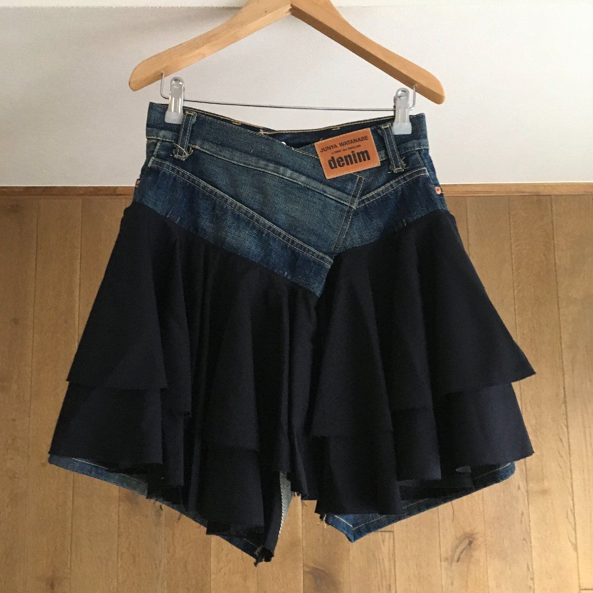 ジュンヤワタナベ JUNYA WATANABE 再構築 切り替え デニム スカートXS AD2011