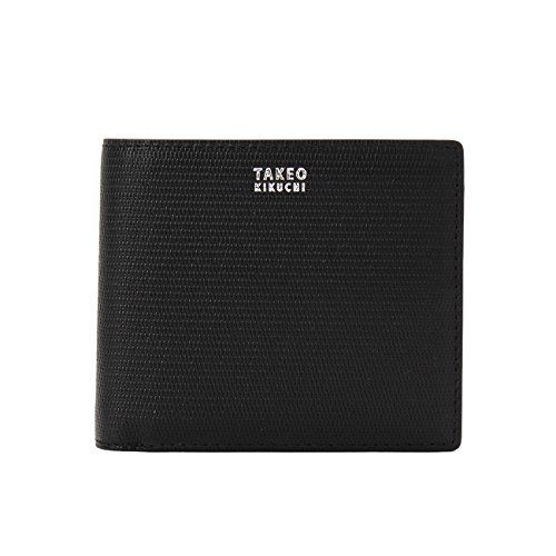 タケオキクチ 財布 ソフト-ナチュラル ミニメッシュ レザー 2つ折り財布 07001520 メンズ ブラック 519 00