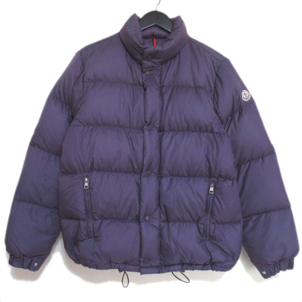 良品 MONCLER モンクレール VENISE ベニス ミニワッペン ナイロン ダウンジャケット 41313/50/68959 1サイズ パープル メンズ 古着 中古 USED