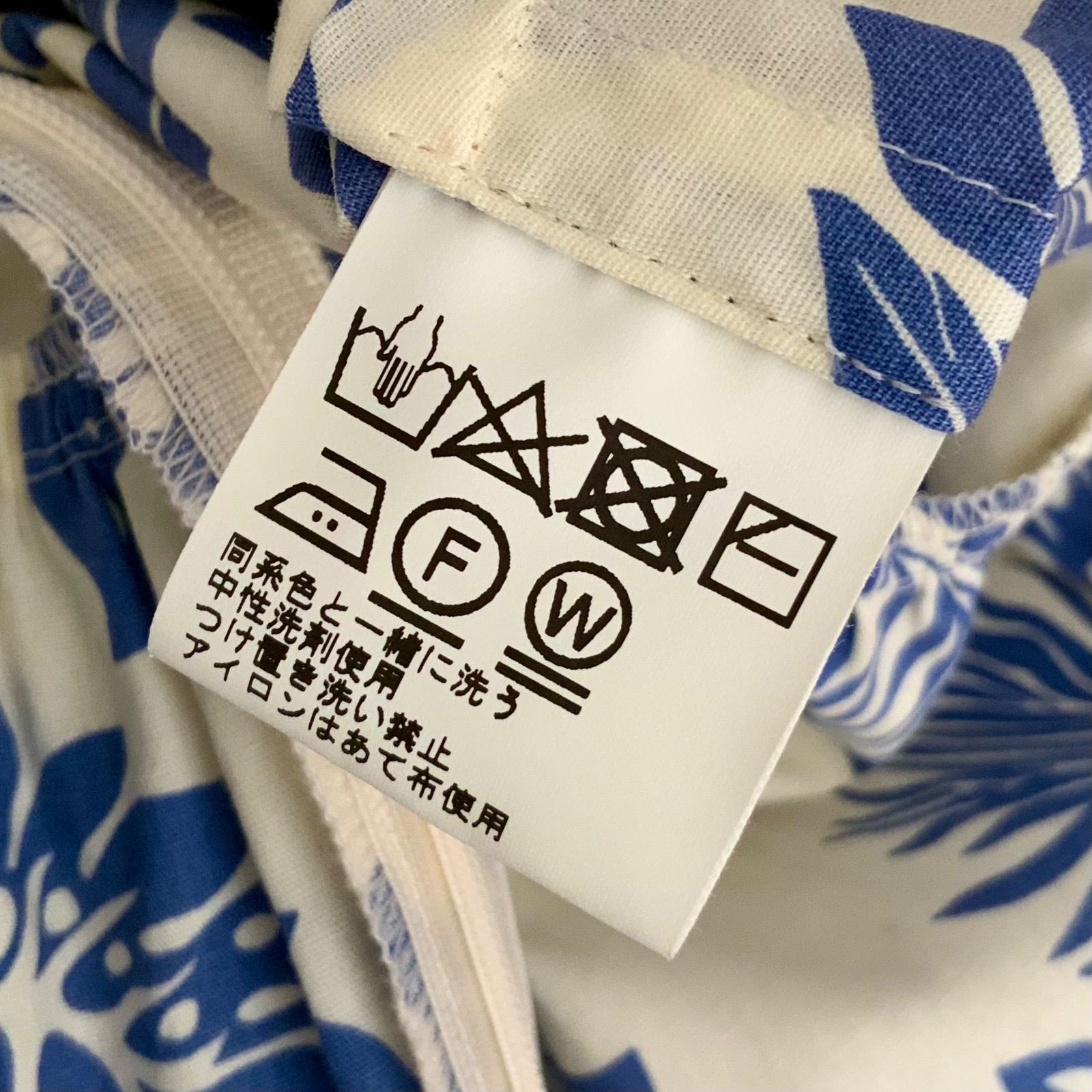 美品 SHIPSシップス ワタベウェディング ワンピース ブレッドフルーツ柄 L SHIPS シップス×ワタベウェディング】ワンピース ノースリーブ