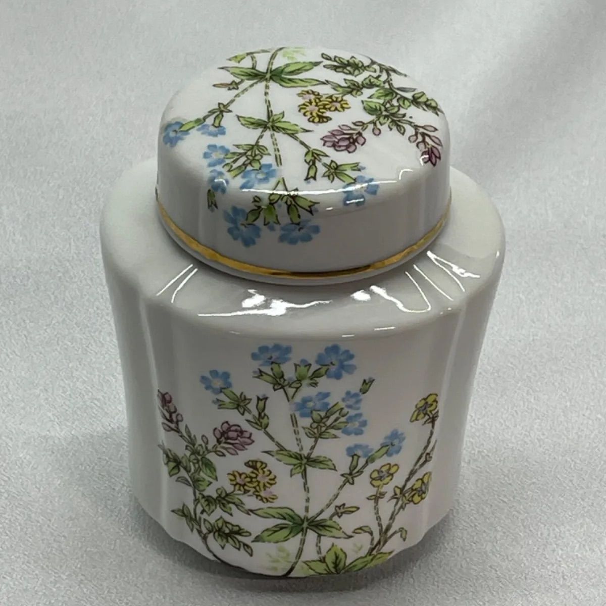 希少 メルローズ MELROSES 陶器 茶筒 3点 スコットランド 花柄 鳥