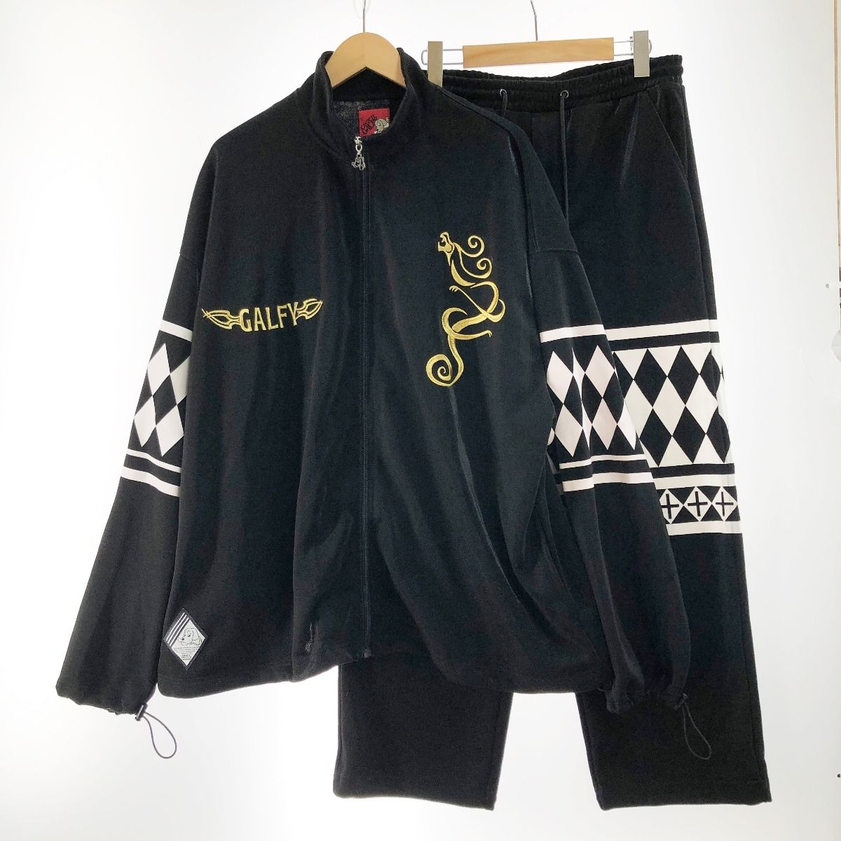 GALFY　ガルフィー　ジャージ　セットアップ　東京リベンジャーズ　ブラック　L GALFY（ガルフィー）の「GALFY×東京リベンジャーズ 東京卍會 構成員SET