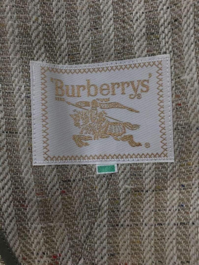 お気に入り BURBERRYS バーバリーズ ネップ加工 麻混 セットアップ