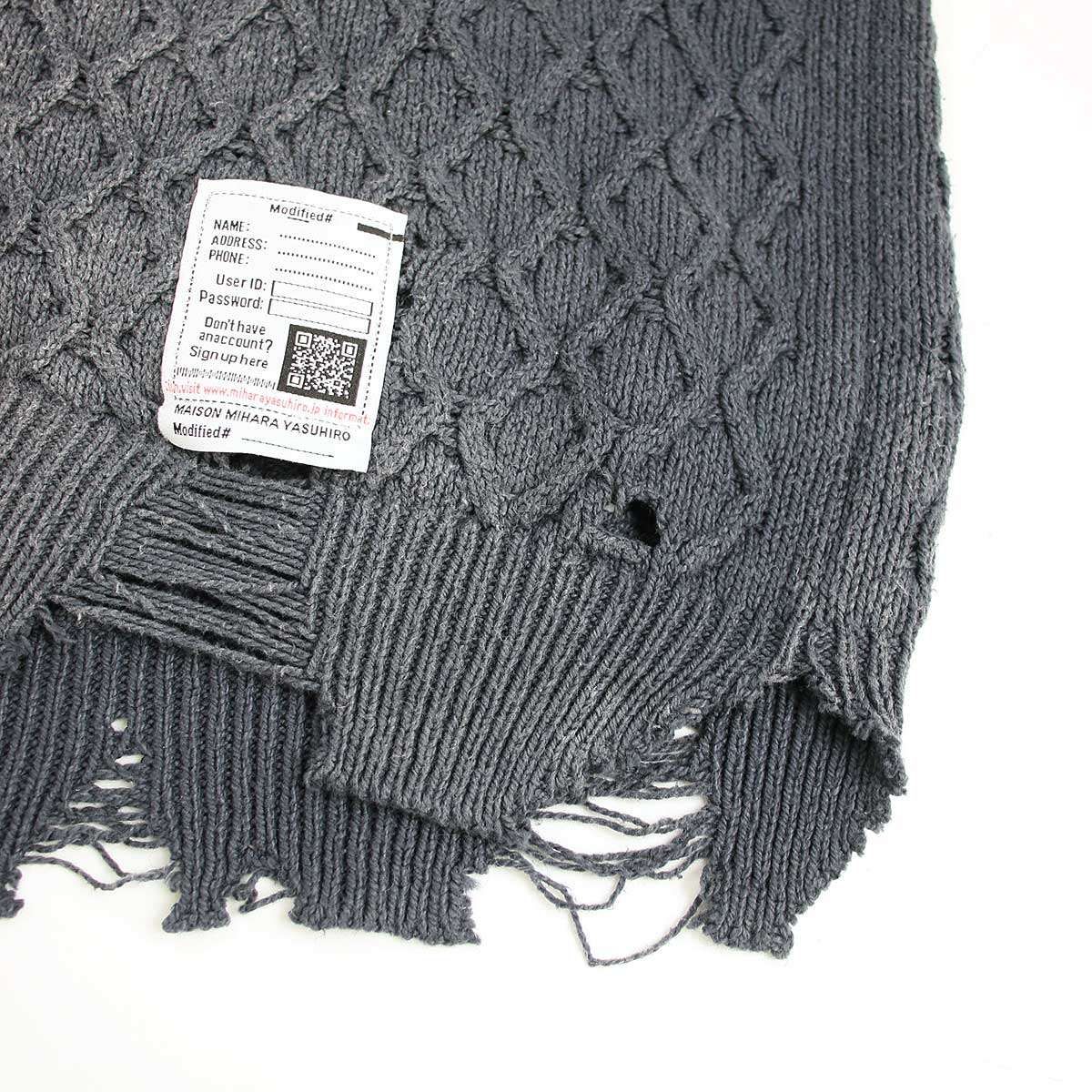 ミハラヤスヒロ 24AW デストロイカーディガン N*S様 MIHARA YASUHIRO