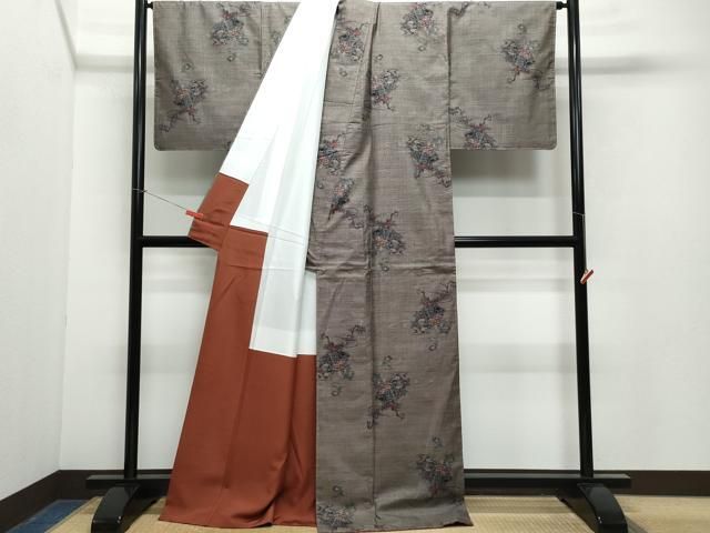 平和屋着物○本場大島紬 9マルキ エ霞文 正絹 逸品 CAAU2248yc