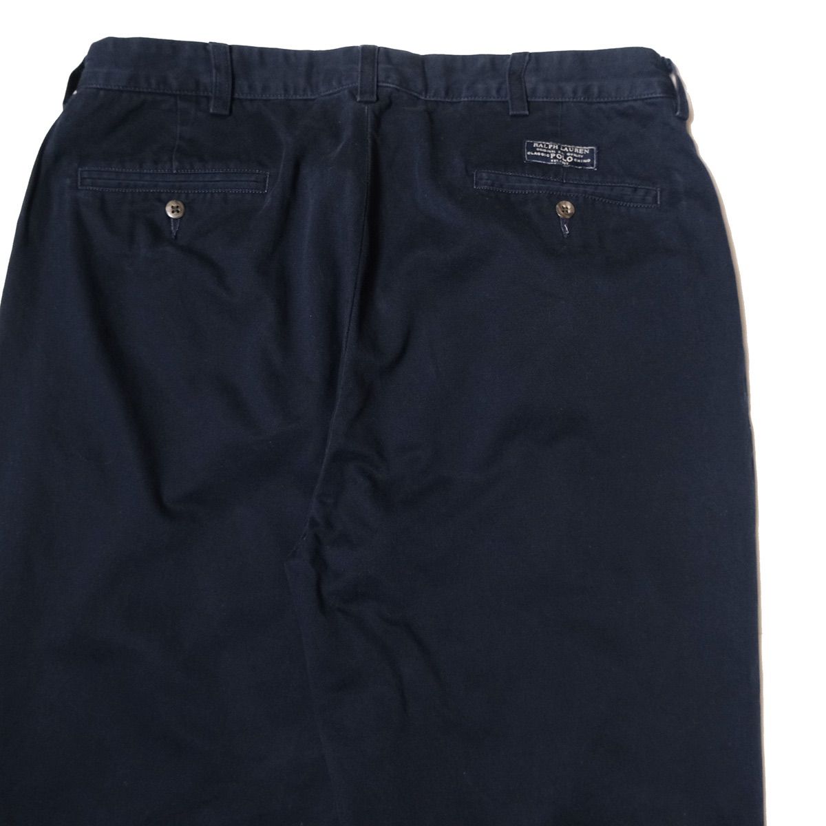 usa古着 polo ラルフローレン チノパン 34×34 ポロチノ アメトラ 00's ポロラルフローレン 2タック コットン チノパンツ 紺 (34