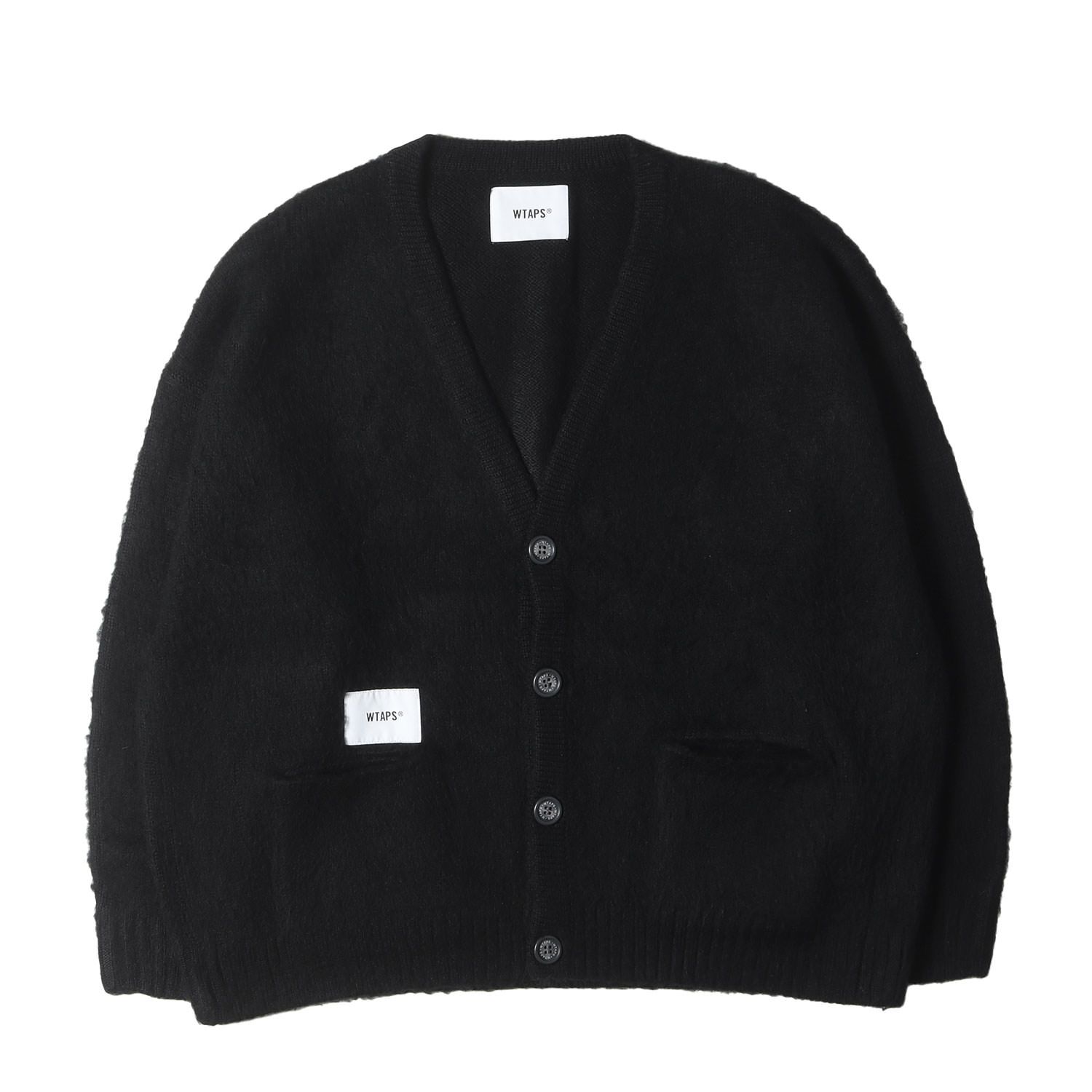 【美品】WTAPS ダブルタップス カーディガン サイズ:L 24AW オーバーサイズ ニット カーディガン (PALMER / SWEATER / ACRYLIC) / ブラック 黒 / トップス セーター【メンズ】