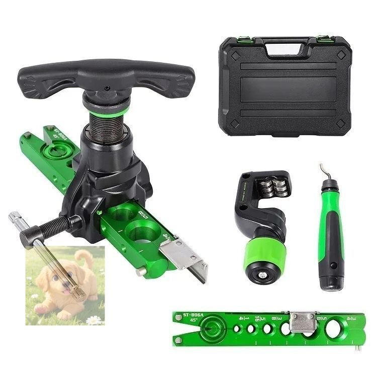 軽量型 パイプ拡張クランプ フ リングツール 電動ドリル兼用 フ 加工 1|4-3|4 インチ制 45°偏芯式 新冷媒対応