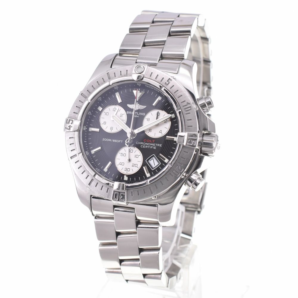 ブライトリング A 73380 コルト クロノグラフ デイト クォーツ メンズ 箱 保証書付き L 142894