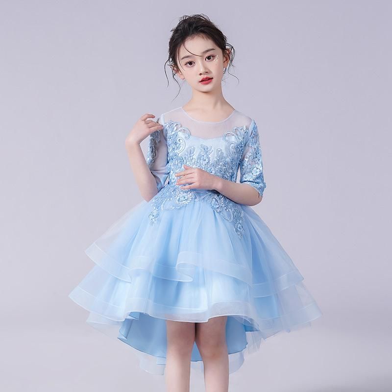 ドレス 子供 発表会 ドレス 女の子 フォーマル ロングドレス キッズ ジュニア ピアノ 演奏会 結婚式 パーディー コンクール プレゼント 刺繍 上品 1NAV687