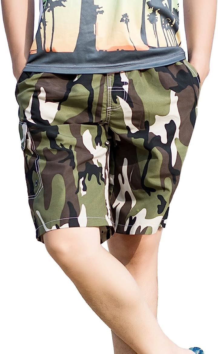 Y's factory サーフパンツ スイムパンツ 海パン メンズ ハーフパンツ 水着 スイムウェア 短パン( グリーン タイプA，  3L)