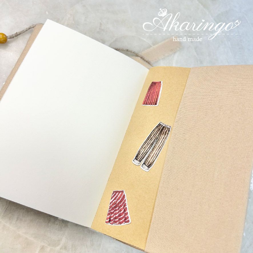 ハンドメイド タティングレースの薔薇 文庫本サイズ（A6）ノート