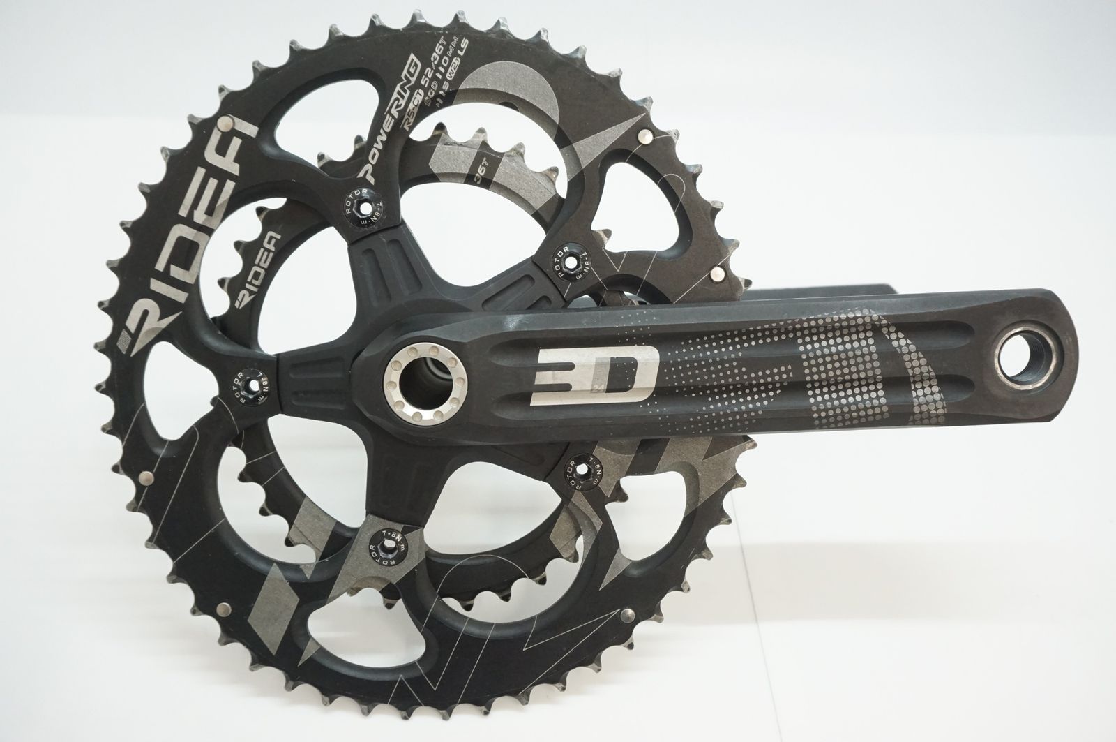 ROTOR 3D+ Q-RINGS クランク 52-36t 楕円172.5mm ☆ROTOR ローター 3D