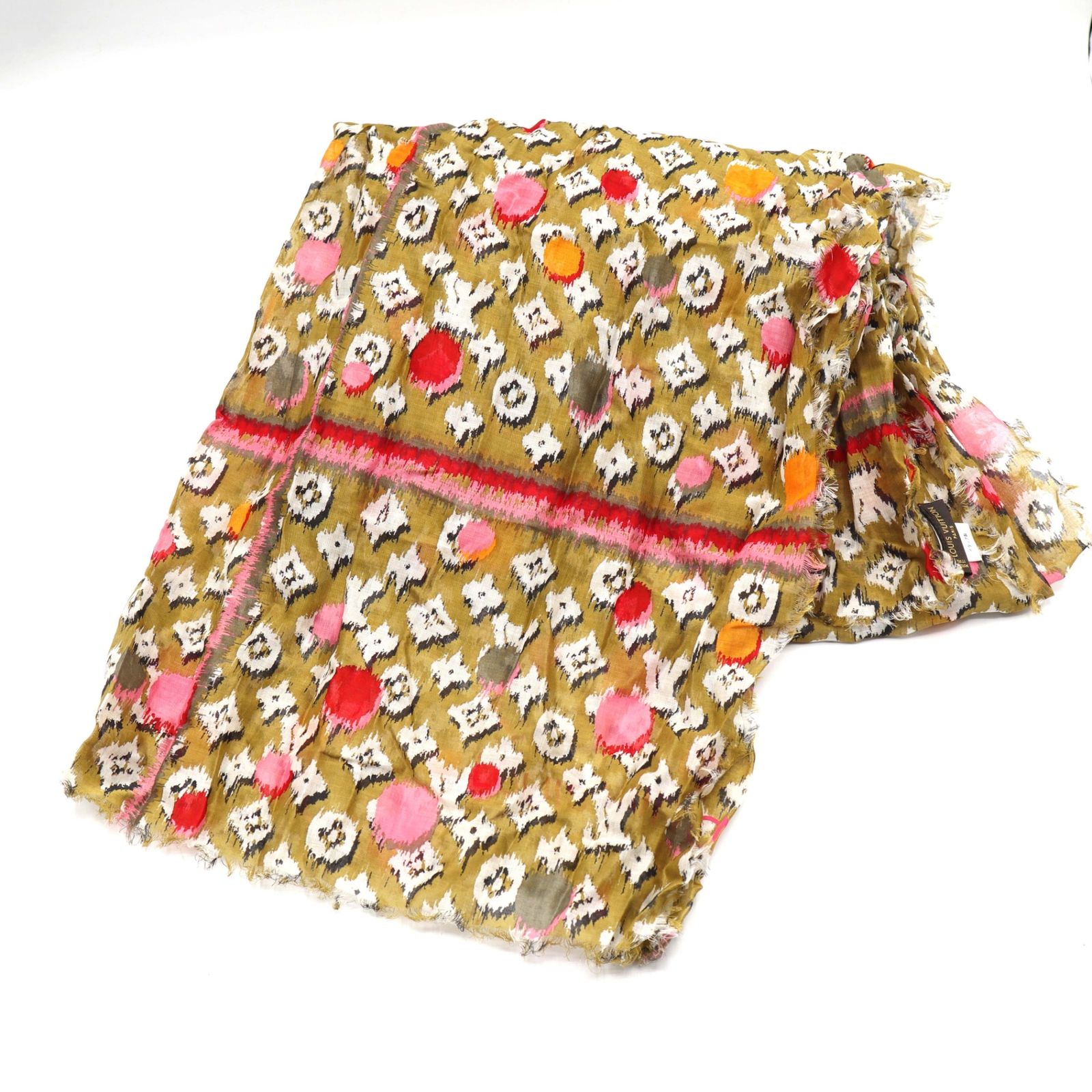 LOUIS VUITTON LV ルイヴィトン スカーフ モノグラム コットン100% マルチ 服飾小物 H1097