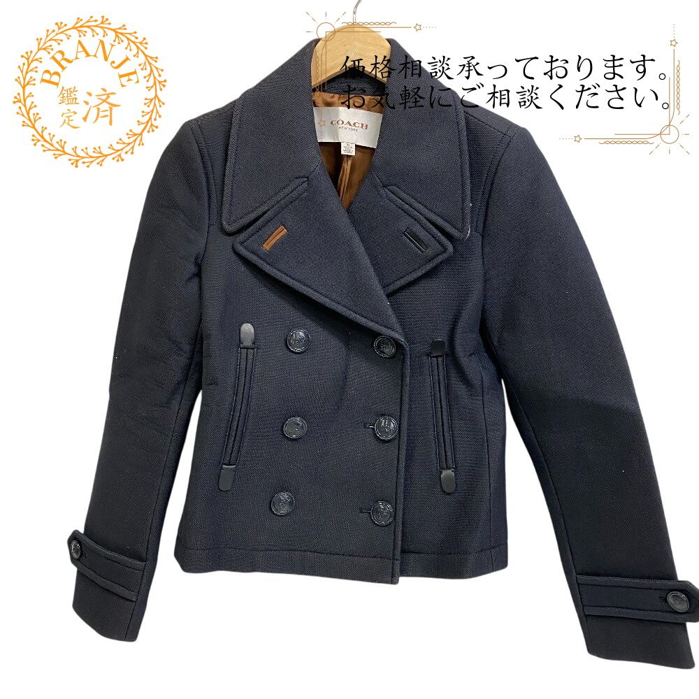 5％OFF フォロワークーポン！！】COACH コーチ ラメ入り ダブルボタン