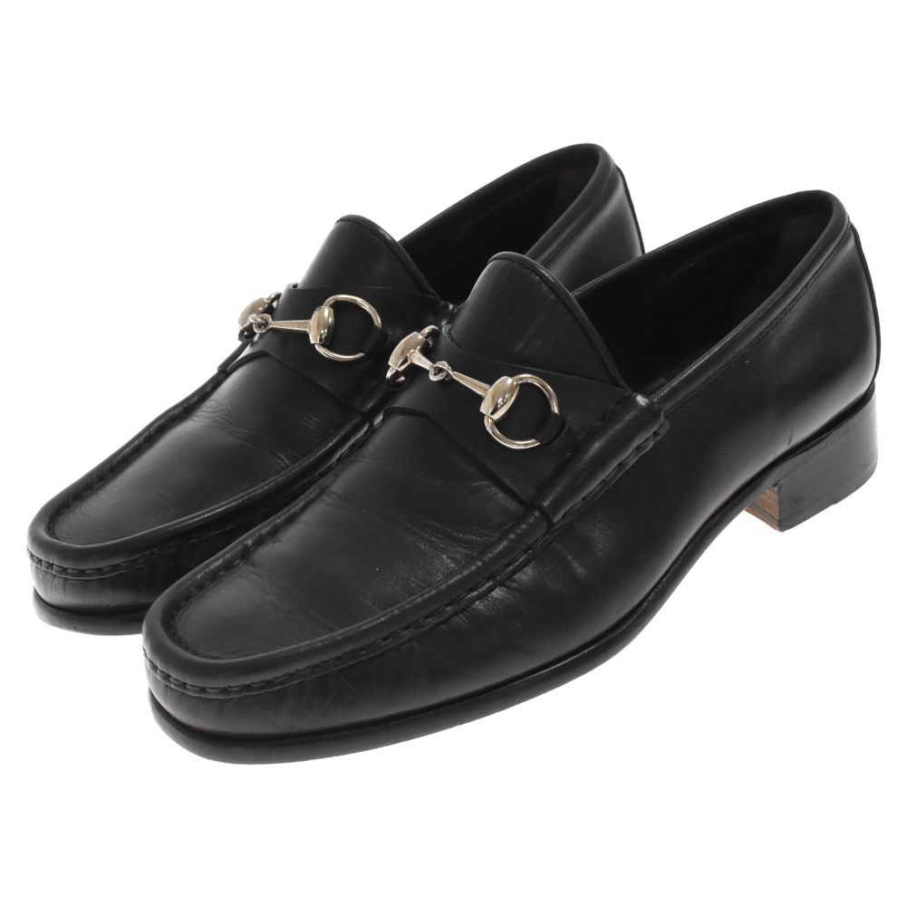 GUCCI ホースビットローファー 黒 41E GUCCI グッチ レザー ホースビットローファー 黒金 41 E 25.5