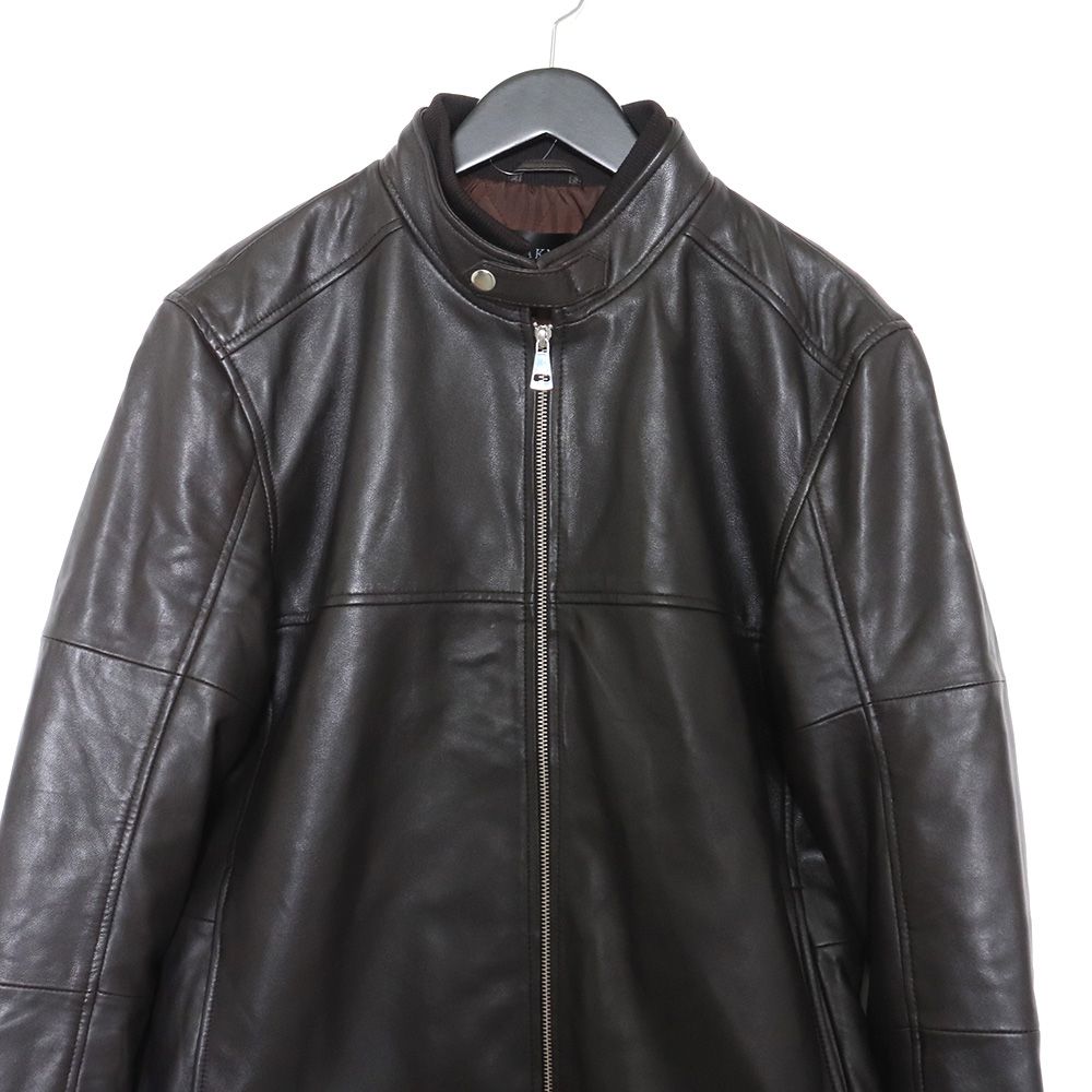AKM Contemporaryレザーブルゾン ライダースジャケット ブラウン AKM Contemporary レザーブルゾン - ファッション通販 MAGASEEK
