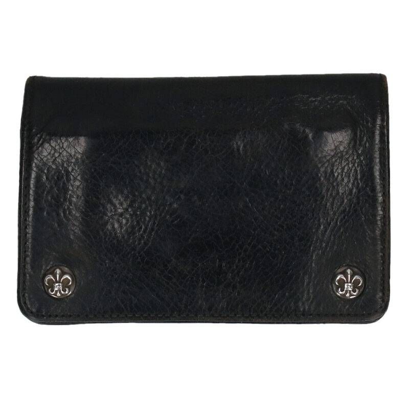 クロムハーツ 2ZIP/2ジップ BSフレアボタンレザーウォレット財布