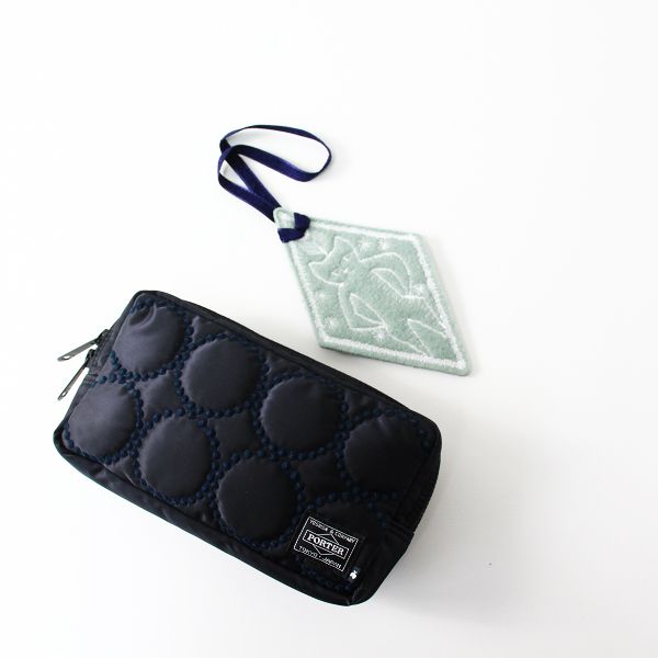 人気アイテム mina perhonen ミナペルホネン 別注 PORTER ポーター tambourine POUCH 刺繡ポーチ/ネイビー  【2400013312745】 - メルカリ