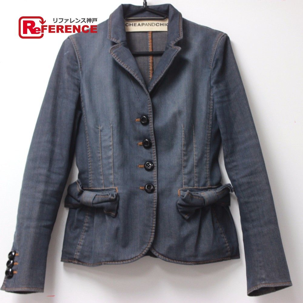 MOSCHINO モスキーノ デニムジャケット リボン コットン - メルカリ